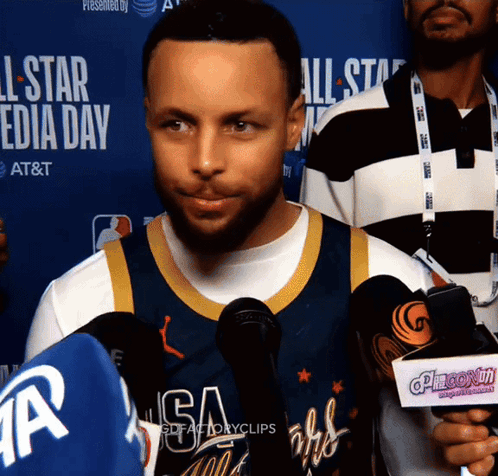 Man In Jersey Saying NBA GIF