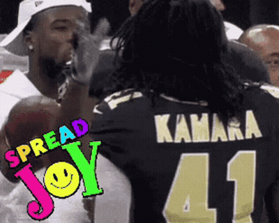 Man In Jersey With Kamara 41 On Back GIF