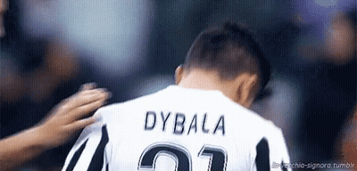 Man In Jersey With Name Dybala GIF