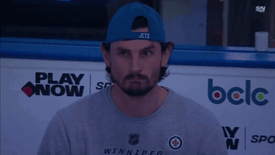 Man In Jets Hat And Winnipeg T-Shirt GIF