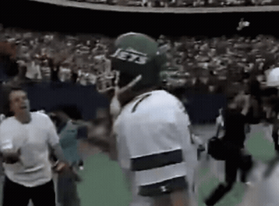 Man In Jets Helmet Before Crowd GIF