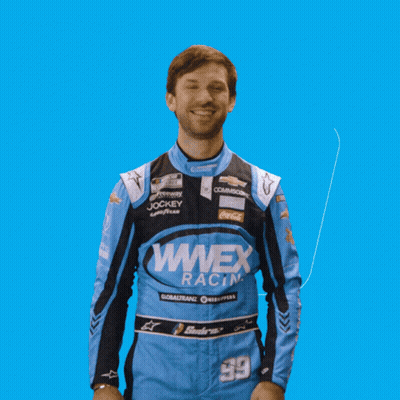 Man In Jockey Racing Suit Number 99 GIF