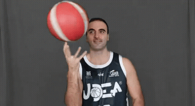 Man In Joea Jersey Holding Basketball GIF
