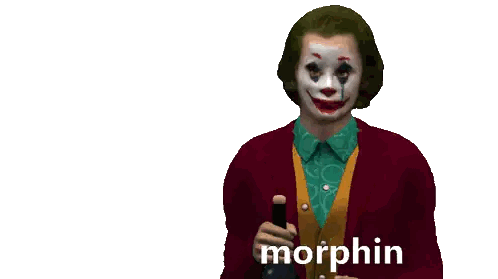 Man In Joker Costume Holding Bottle Sticker