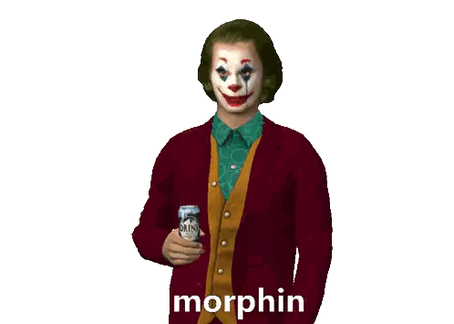 Man In Joker Costume Holding Drink Sticker