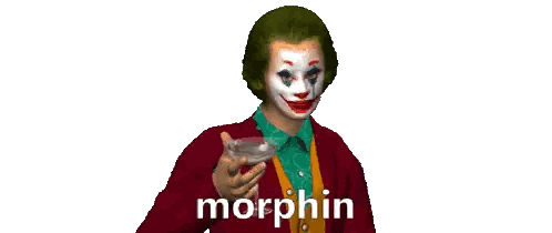 Man In Joker Costume Holding Morphin Wine Glass Sticker