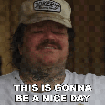 Man In Joker Hat And White Shirt Says This Is Gonna Be A Nice Day GIF