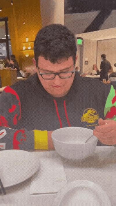 Man In Jurassic Park Sweater GIF