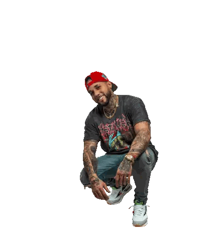 Man In Justice T-Shirt Squatting Sticker