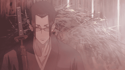 Man In Kimono Holding Sword GIF