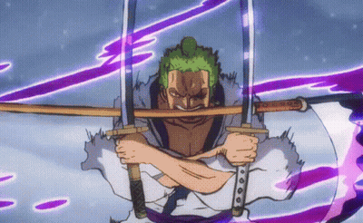 Man In Kimono Holding Two Swords GIF