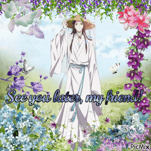Man in Kimono Saying See You Later My Friend