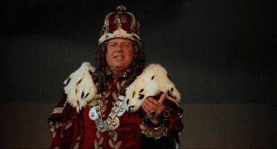 Man In King Costume Asking Would I Lie GIF