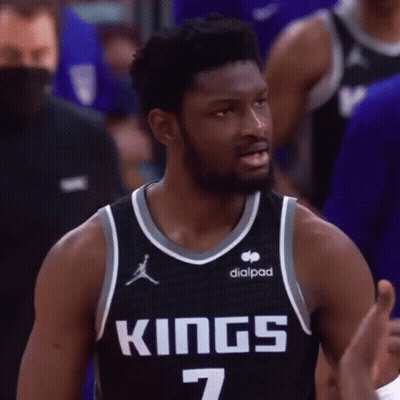 Man In Kings Jersey Talking GIF