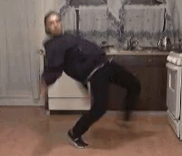 Man In Kitchen Funny Dance GIF