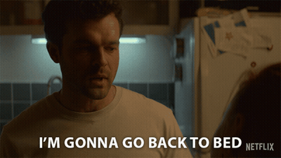 Man In Kitchen Says I'm Gonna Go Back To Bed GIF