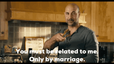 Man in Kitchen Says You Must Be Related to Me