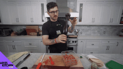 Man In Kitchen With Aries Kitchen Live GIF