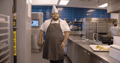 Man In Kitchen With Gas Line 5 Psi GIF