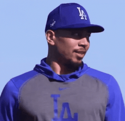 Man In LA Hat And Hoodie GIF