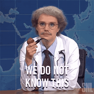 Man In Lab Coat Holding Pipe Saying We Do Not Know This GIF