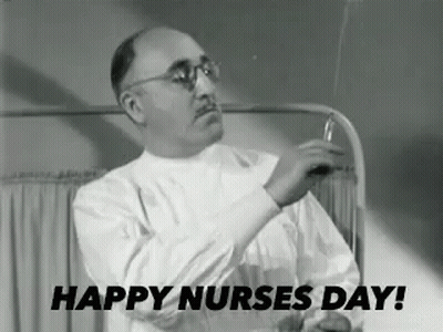 Man In Lab Coat Holding Syringe Happy Nurses Day GIF