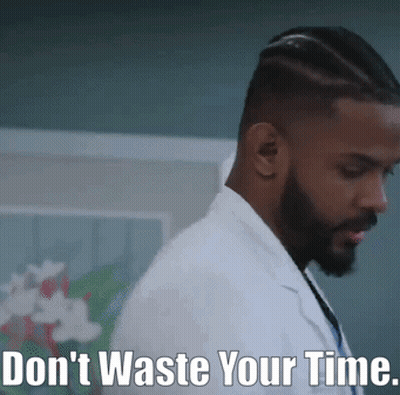 Man In Lab Coat Saying Don't Waste Your Time GIF