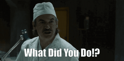 Man In Lab Coat Saying What Did You Do GIF