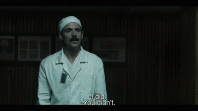 Man in Lab Coat Saying You Didn't Because It's Not There
