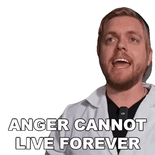 Man In Lab Coat Says Anger Cannot Live Forever Sticker