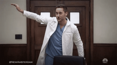 Man In Lab Coat Standing In Front Of Door #NewAmsterdam GIF