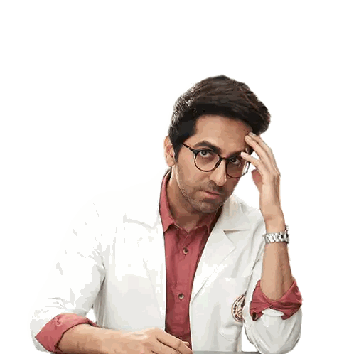 Man In Lab Coat With Dimag Ka Dahi Kar Diya Sticker
