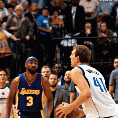 Man In Lakers Jersey Number 3 GIF