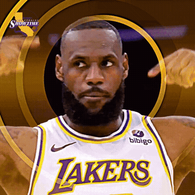 Man In Lakers Jersey Pointing GIF