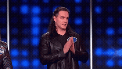 Man In Leather Jacket Clapping GIF