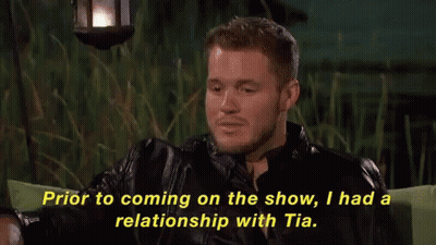 Man In Leather Jacket Discusses Relationship With Tia GIF