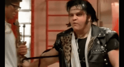 Man In Leather Jacket Next To Saxophonist GIF