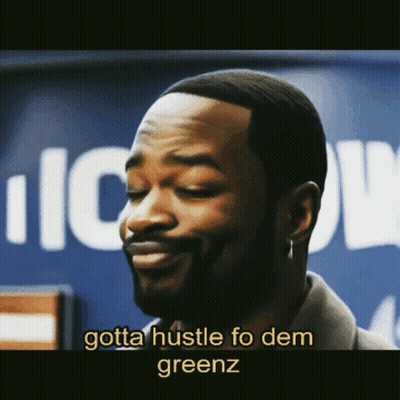 Man In Leather Jacket Next To Sign It's Called A Grind Bro GIF