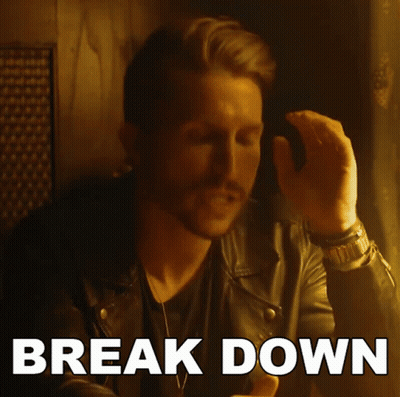 Man In Leather Jacket Saying Break Down GIF
