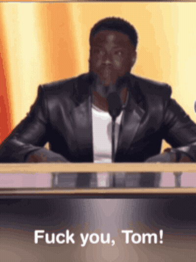 Man In Leather Jacket Saying Fuck You Tom GIF