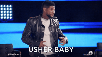 Man In Leather Jacket Saying Usher Baby GIF