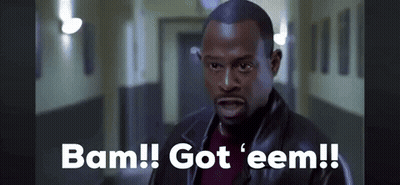 Man In Leather Jacket Says Bam Got 'Eem GIF