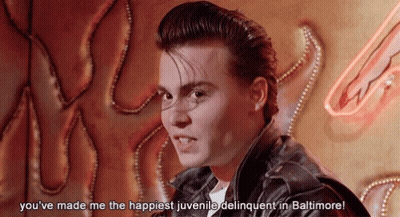 Man In Leather Jacket Says You Made Me Happy GIF