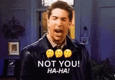 Man In Leather Jacket Screaming Not You Ha-Ha GIF