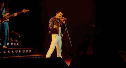 Man In Leather Jacket Singing GIF
