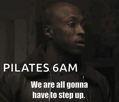 Man In Leather Jacket Talking About Pilates GIF