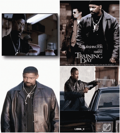 Man In Leather Jacket Training Day Poster GIF
