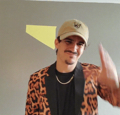 Man In Leopard Print Jacket And WD Hat GIF
