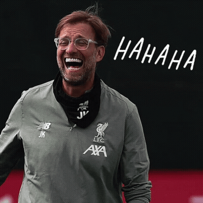 Man In LFC Shirt Laughs GIF