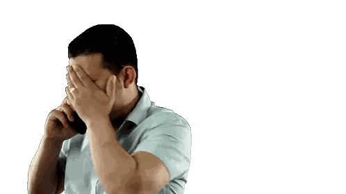 Man In Light Blue Shirt Talking On Cellphone Sticker